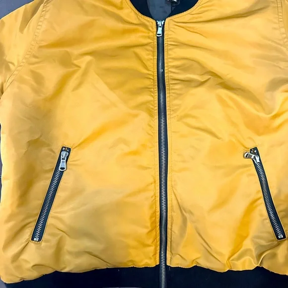 Forever 21 bomber Light weight and Dark khaki/ goldish 